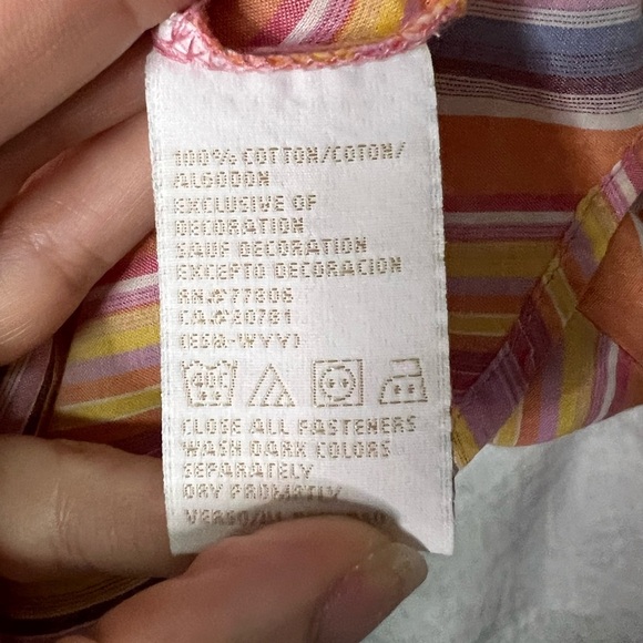 Tommy Hilfiger Orange, Yellow, Blue, White etc. Colorful Pastel Button Down - 12 - Picture 9 of 12